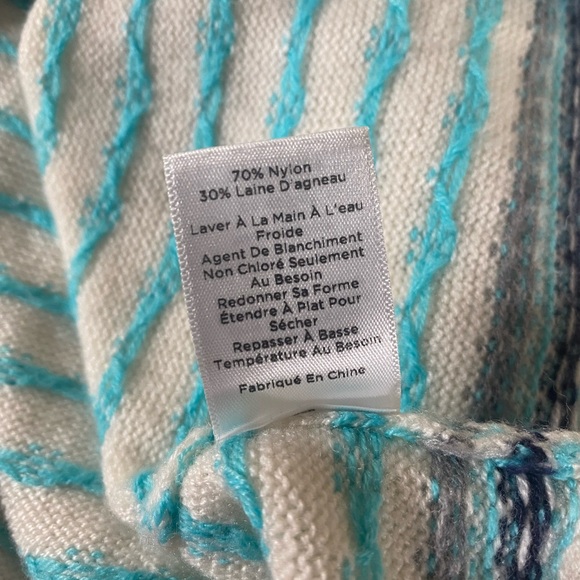 Talbots Sweater L Blue Fair Isle Lambswool Nordic - Picture 5 of 9